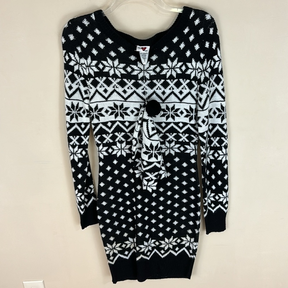 Heart & Heels Fair Isle Knit Dress Size Large NWT with Hat